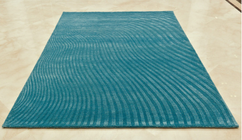 Индийский ковёр из шерсти и вискозы (HT-945/TEAL/300x200)