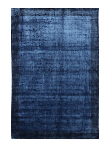 Индийский ковёр из арт-шёлка (22-NAVY/border/200x150)
