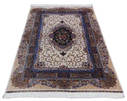 Иранский ковёр из шёлка и модала (QUM 632k /Cream/150x100)